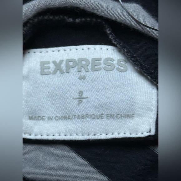 Express Lightweight Sweatshirt w/Hood,Black & Gray,Striped, Men's Size Small - Picture 8 of 10